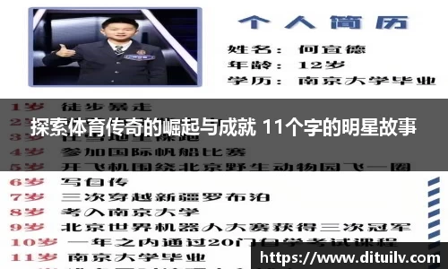 探索体育传奇的崛起与成就 11个字的明星故事